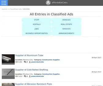 Affordablecebu.com(AffordableCebu Free Classified Ads) Screenshot