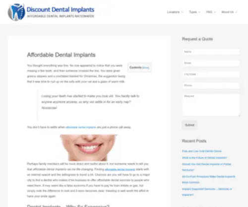 Affordabledentalimplantsx.com(Affordable Dentist Miami) Screenshot