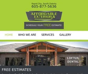 Affordableexteriorssd.com(Black Hills Roofing) Screenshot