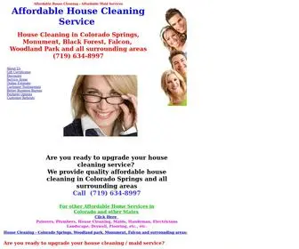 Affordablehousecleaning.com(Quality Affordable House Cleaning and Maid Service in Colorado Springs and Denver) Screenshot