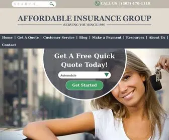 Affordableinsgrp.com(Affordable Insurance for Your Auto & Home) Screenshot