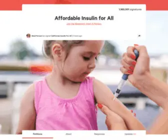 Affordableinsulin-Change.org(Affordable Insulin for All) Screenshot