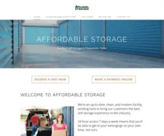 Affordableministoragetx.com(Affordable Storage) Screenshot