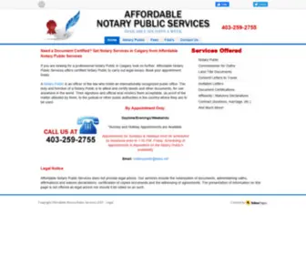 Affordablenotarypublic.com(Notary Services Calgary) Screenshot