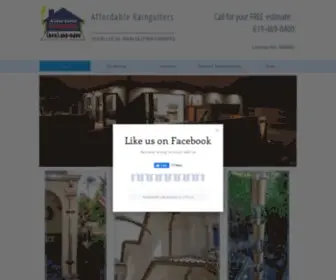 Affordableraingutters.com(Affordable Raingutters) Screenshot