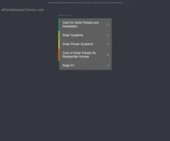 Affordablesolarframes.com(Solar panels) Screenshot