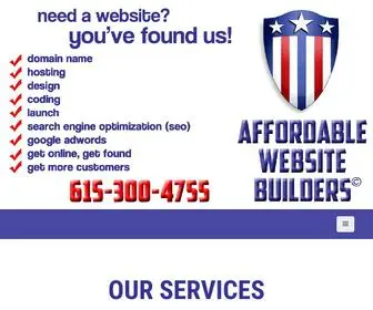 Affordablewebsitebuilders.com(Affordable Website Builders) Screenshot