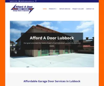 Affordadoorlubbock.com(Quality Garage Door Services in Lubbock) Screenshot