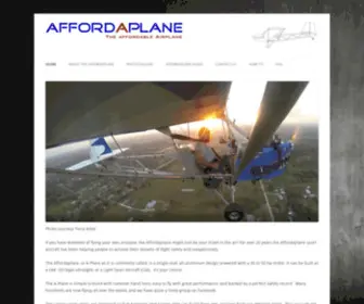 Affordaplane.com(Affordaplane Affordable Ultralight Aircraft) Screenshot