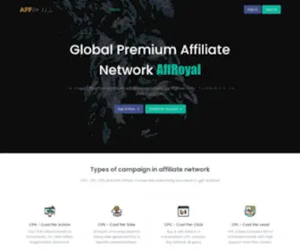 Affroyal.com(Affroyal is Premium CPA Network) Screenshot