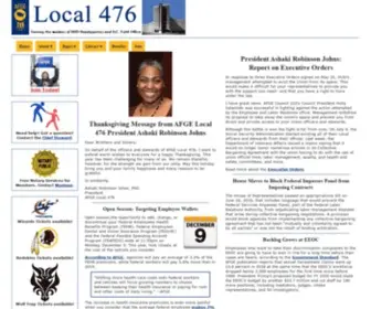 Afge476.org(AFGE Local 476) Screenshot