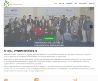 Afghanevaluation.af(Afghan Evaluation Society) Screenshot