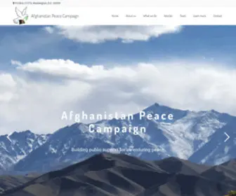 Afghanistanpeacecampaign.org(Afghanistan peace campaign) Screenshot