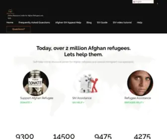 Afghanrefugee.net(Online resource center providing information to Afghan refugees and Special Immigration Visa (SIV)) Screenshot