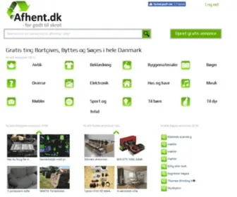 Afhent.dk(Møbler gives bort) Screenshot