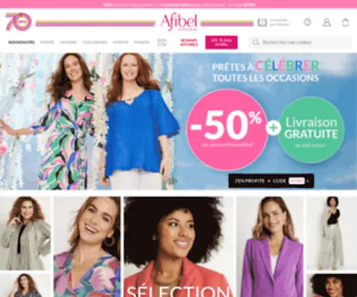 Afibel.com(Mode femme grande taille et senior) Screenshot