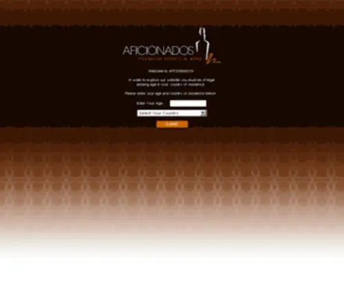 Aficionados.co.za(Online Liquor Shop) Screenshot