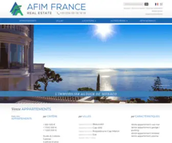Afimfrance.com(Immobilier Beausoleil Cap d'Ail nos biens immobiliers côte d'azur) Screenshot
