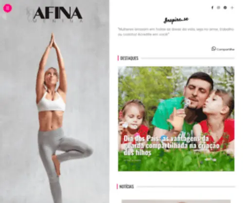 Afinamenina.com.br(Afina Menina – Um Portal para todas Nós) Screenshot