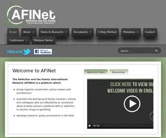 Afinetwork.info(Addiction and the Family International Network) Screenshot