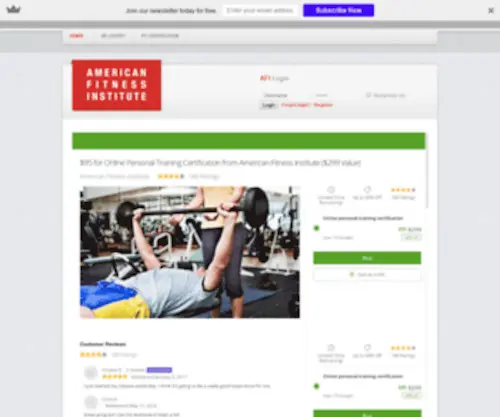 Afitrainer.com(Become A Personal Trainer) Screenshot