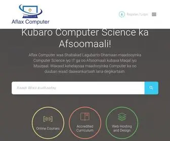 Aflaxcomputer.com(Hoyga Barashada Computerka) Screenshot