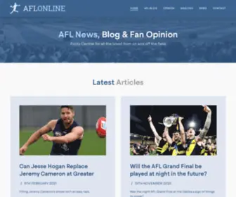 Aflonline.com.au(AFL Online) Screenshot