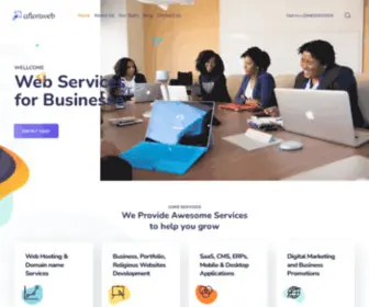 Aflonweb.com.ng(Web Services at your Fingertips) Screenshot