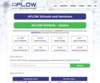 Aflow.org(Automatic FLOW for Materials Discovery) Screenshot
