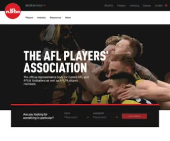 Aflpa.com.au(AFL Players Association) Screenshot