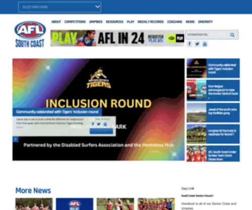 Aflsouthcoast.com.au(AFL South Coast) Screenshot