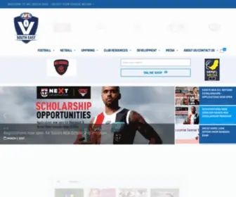 Aflsoutheast.com.au(AFL South East) Screenshot
