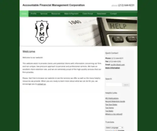 Afmcmoney.com(Accountable Financial Management Corporation) Screenshot