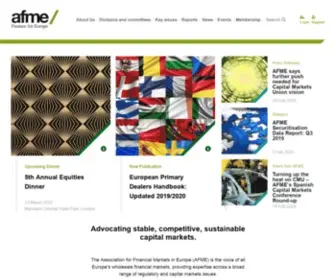 Afme.eu(AFME > Home) Screenshot