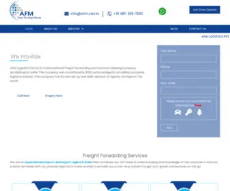 AFM.net.in(International Freight Forwarding and Shipping Company) Screenshot