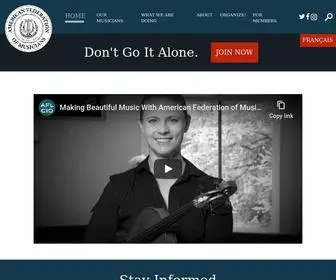AFM.org(American Federation of Musicians) Screenshot