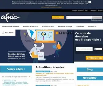 Afnic.fr(L'Afnic est le registre Internet des noms de domaine en .fr (France)) Screenshot