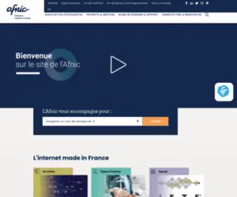 Afnic.org(Afnic, solution de Registre Internet des noms de domaine Accueil) Screenshot