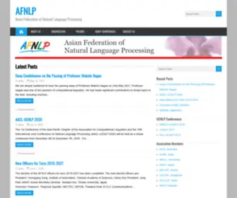 AFNLP.org(Asian Federation of Natural Language Processing) Screenshot