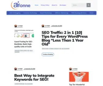 Afonne.com(SEO Blog) Screenshot