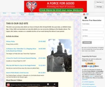 Aforceforgood.org.uk(A Force For Good) Screenshot