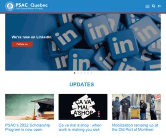 Afpcquebec.com(PSAC Quebec) Screenshot