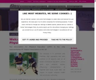 Afpe.org.uk(Association for Physical Education) Screenshot