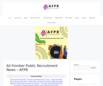 AFPR.co.in(All Frontier Public Recruitment News) Screenshot