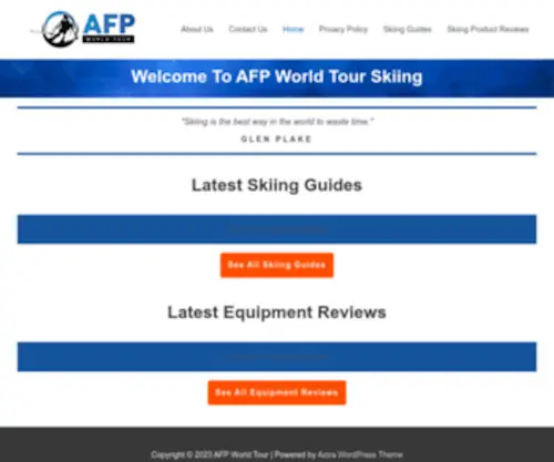 AfpWorldtour.com(Everything Ski Related) Screenshot