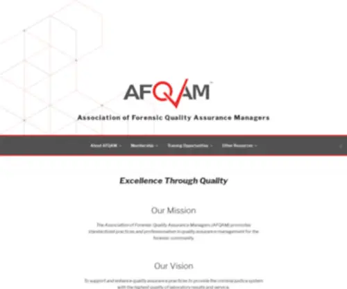 Afqam.org(Association of Forensic Quality Assurance Managers) Screenshot