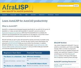Afralisp.net(Learn AutoLISP for AutoCAD productivity) Screenshot