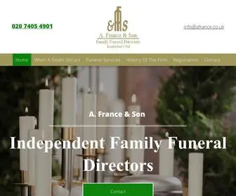 Afrance.co.uk(Funeral directors) Screenshot