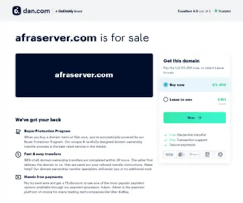 Afraserver.com(ثبت دامنه) Screenshot
