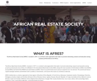 Afres.org(African Real Estate Society) Screenshot